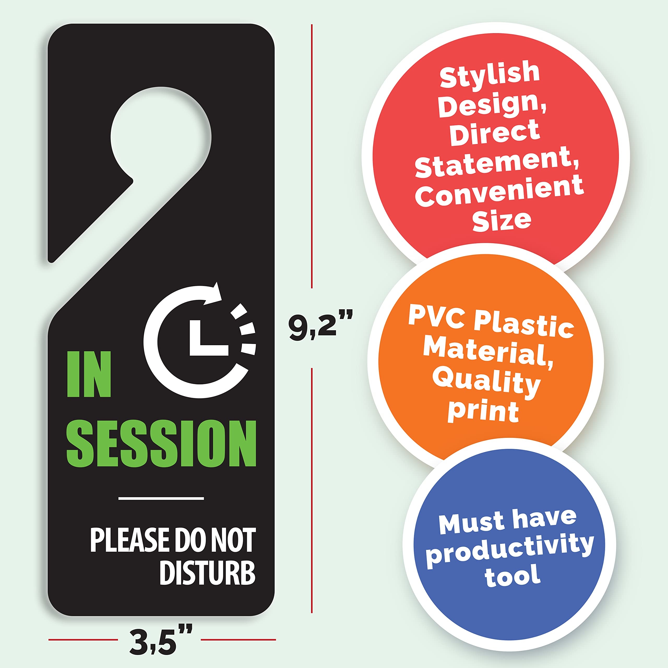 Amazon In Session Sign For Therapists 2 Pack Please Do Not Disturb Door Hanger Sign For Office Clinic And Home For Therapy Yoga Massage Consultation Online Class Zoom Meeting Video Call Session