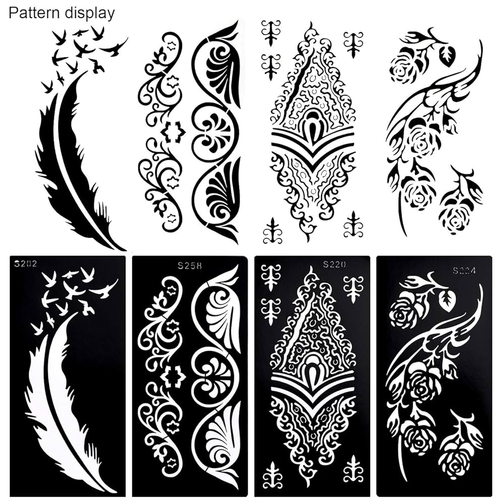 henna tattoo stencils printable