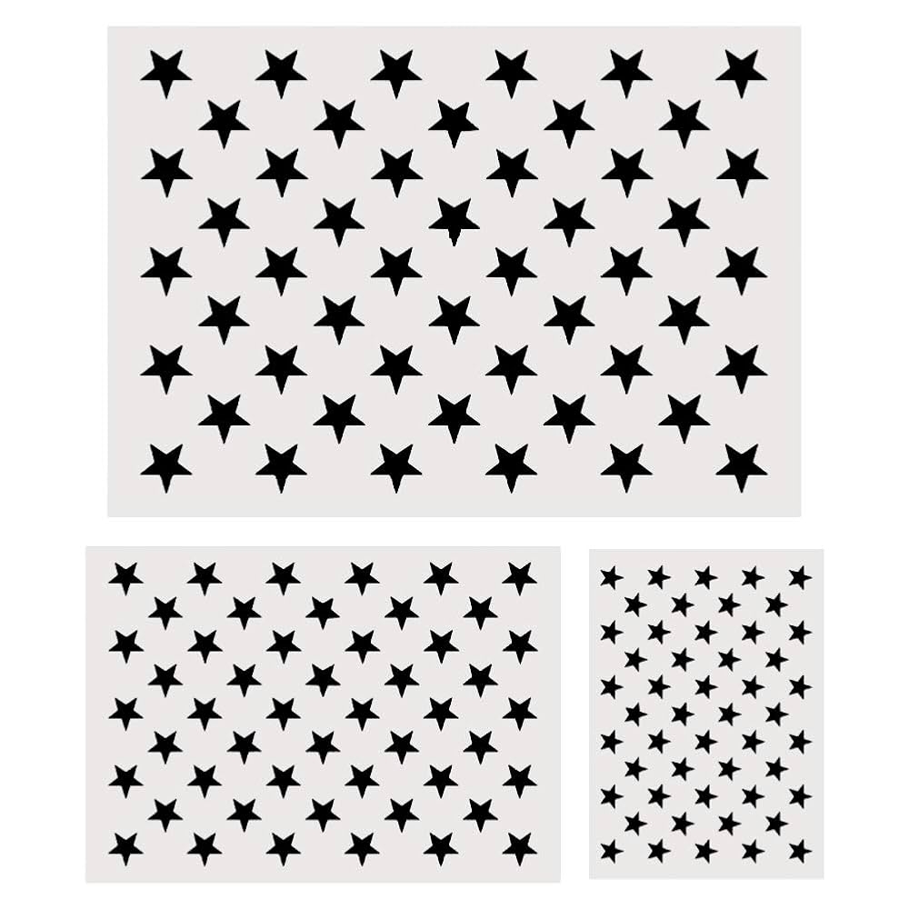 Amazon Koogel 3 Sizes 50 Star Stencil Plastic Star Stencil 