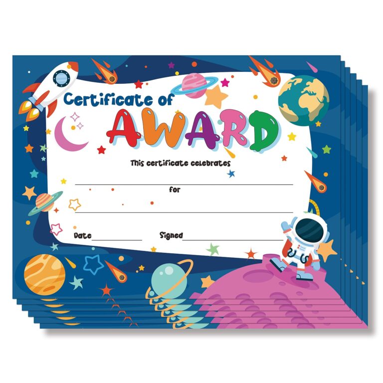 Amazon Lesnala 50 PCS Printable Certificate Of Award For 