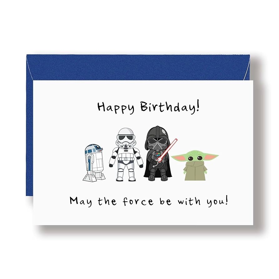 Amazon Lovely Movie Inspired Baby Yoda Birthday Card Cute Team Force Bday Card For Kids Him Her Funny Card Office Products Amazon Lovely Movie Inspired Baby Yoda Birthday Card Cute Team Force Bday Card For Kids Him Her Funny Card Office Products