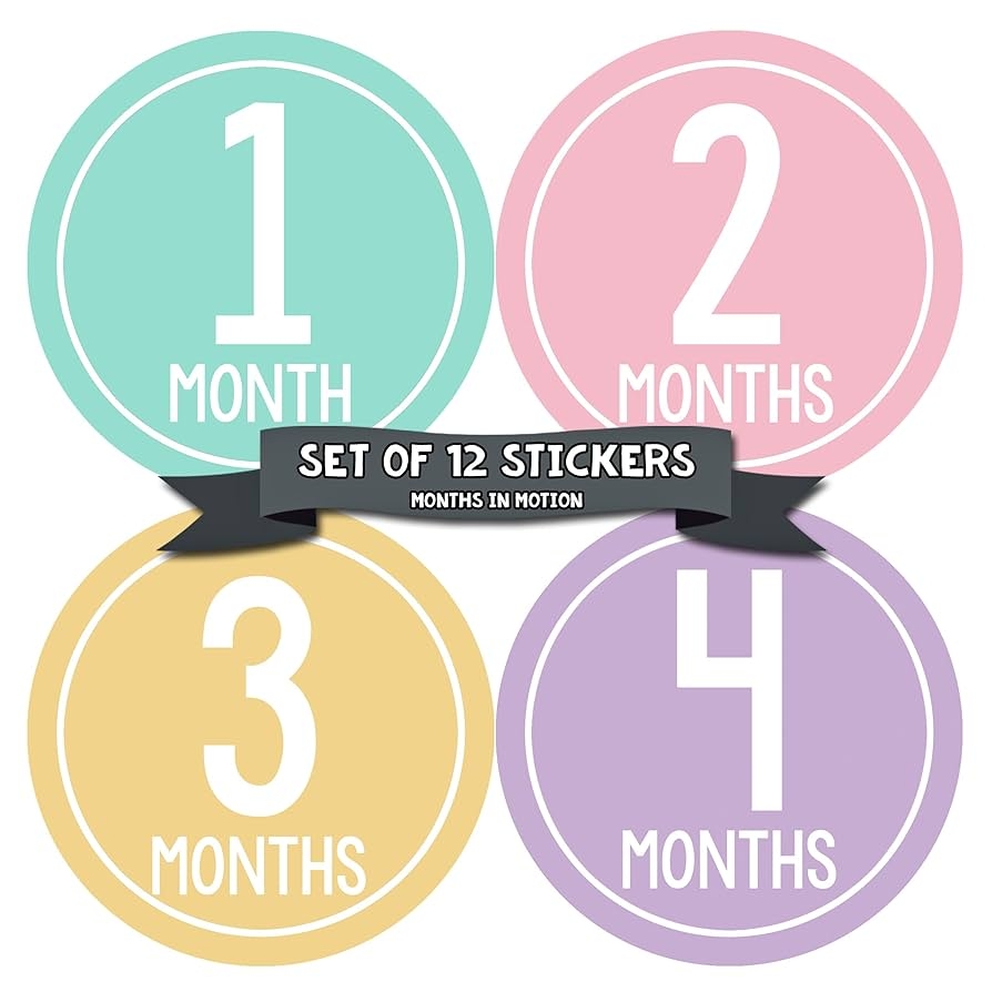 Amazon Months In Motion Baby Monthly Stickers Baby Milestone Stickers Newborn Girl Stickers Month Stickers For Baby Girl Baby Girl Stickers Newborn Monthly Milestone Belly Sticker Electronics