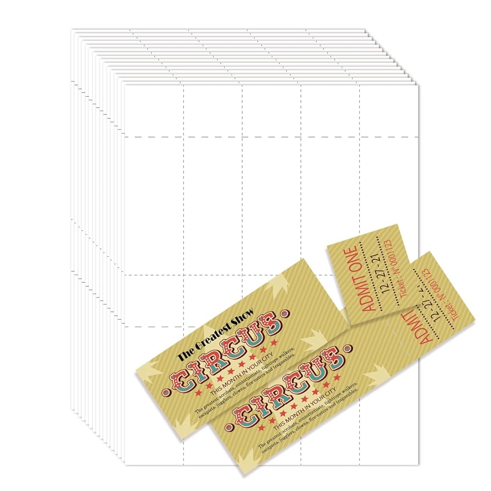 Amazon Mr Label 250 Printable Raffle Tickets With Tear Away 
