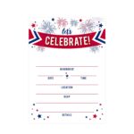 Amazon Patriotic Party Invitations 25 American Event Worksheets Library