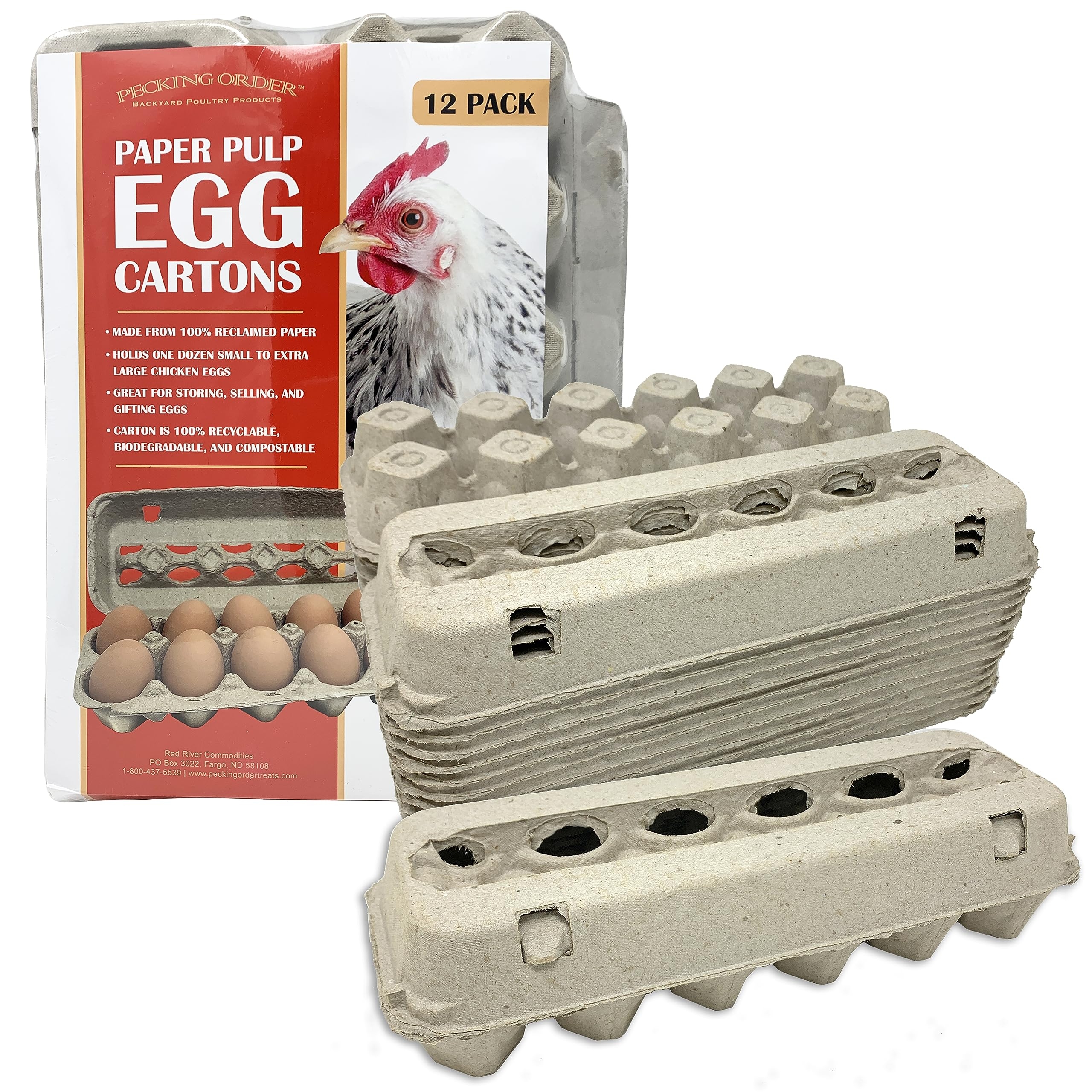 Amazon Pecking Order Paper Pulp Egg Cartons 12 Pack Grey Home U0026 Kitchen