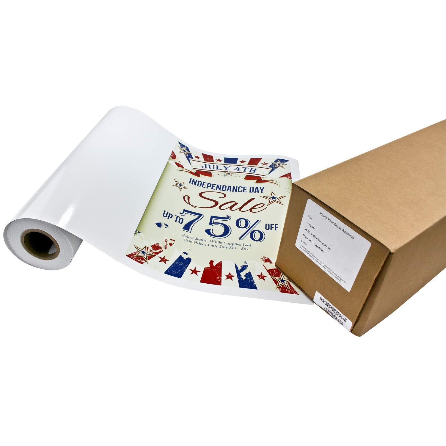 Amazon Photo Peel Glossy Printable Adhesive Vinyl Roll 17 Inches X 10 Feet Inkjet Peel And Stick Sticker Paper Works With All Inkjet Printers Including Professional Makes And Models Office Products