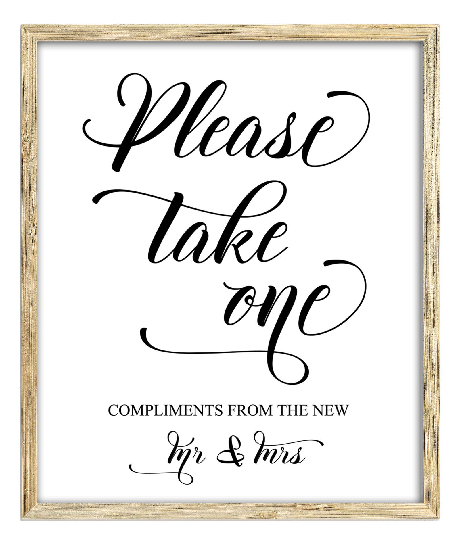 Amazon Please Take One Sign Wedding Favors Sign Party Print 