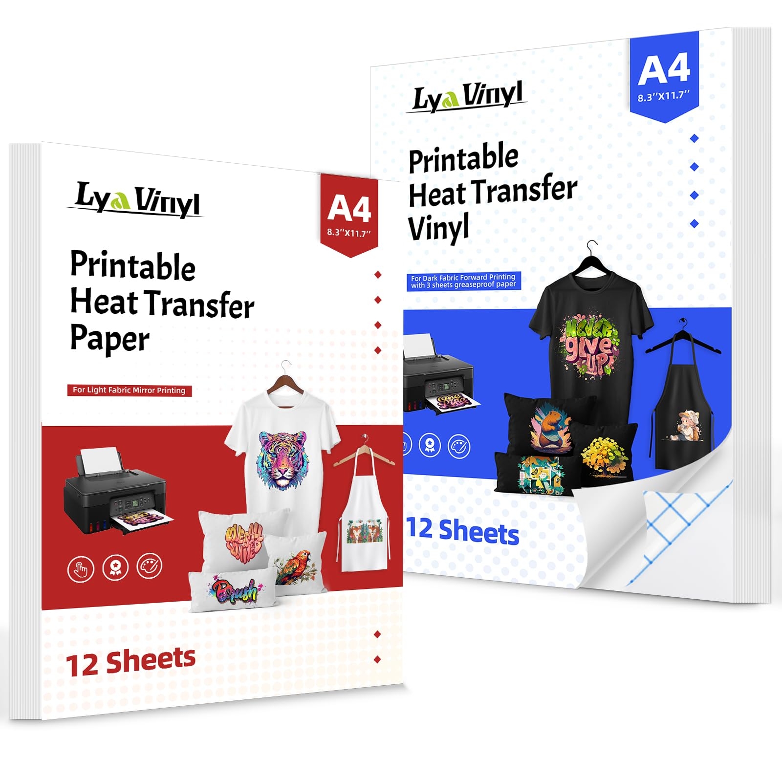 Amazon Printable Heat Transfer Vinyl For T Shirts 27 Sheets 8 5