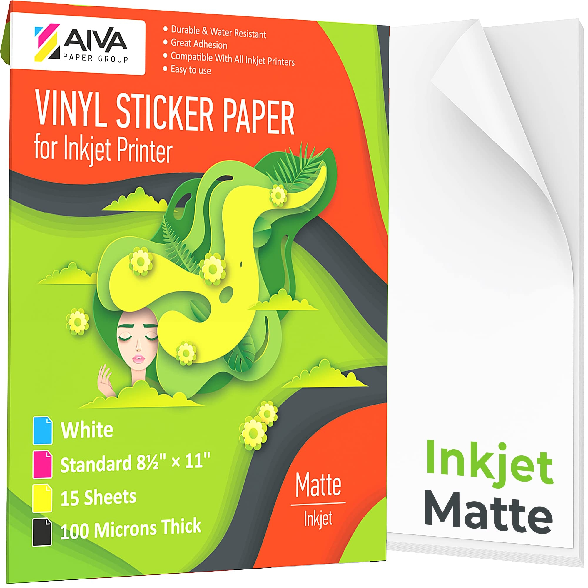 Amazon Printable Vinyl Sticker Paper For Inkjet Printer 