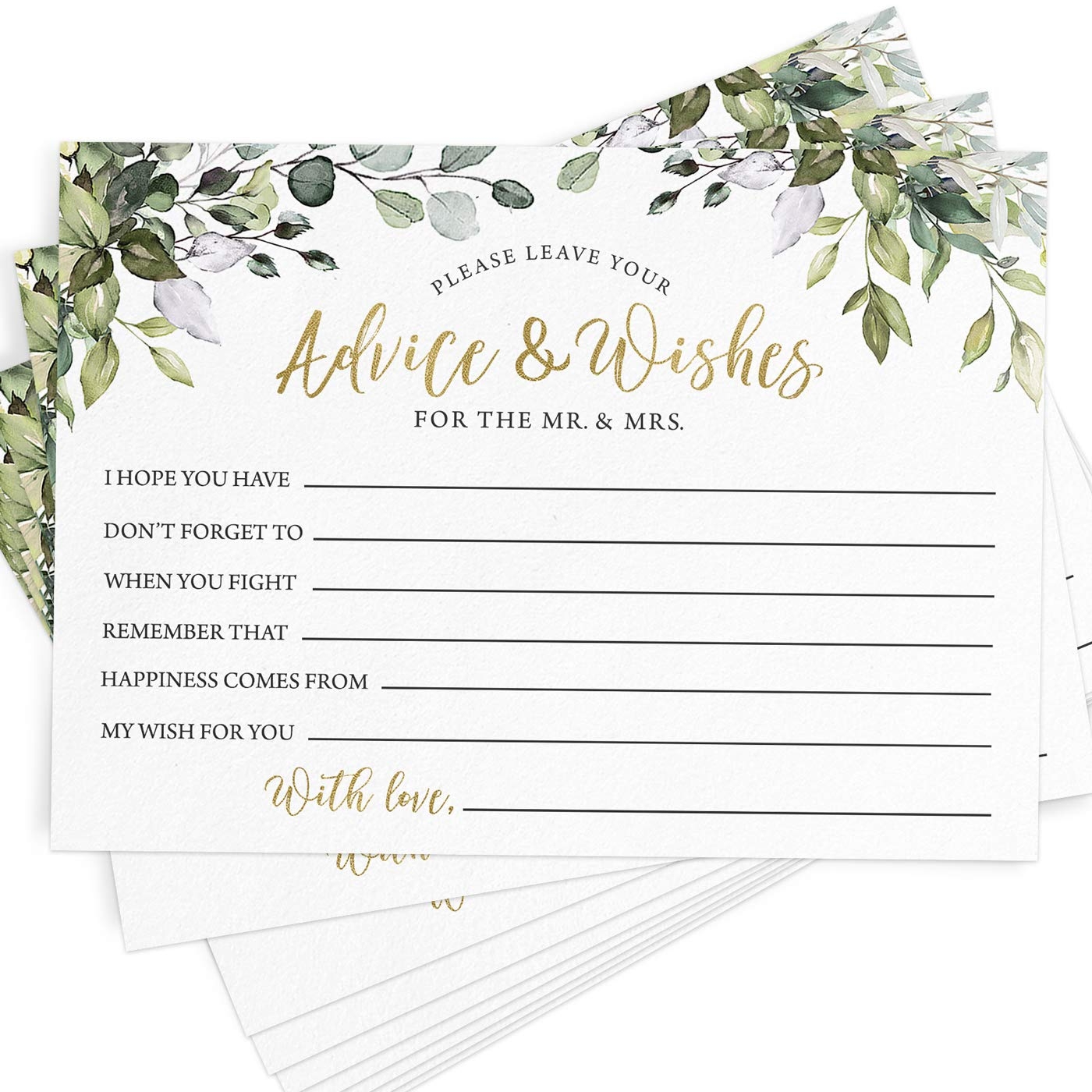 Amazon Printed Party Advice And Wishes For The Mr And Mrs 