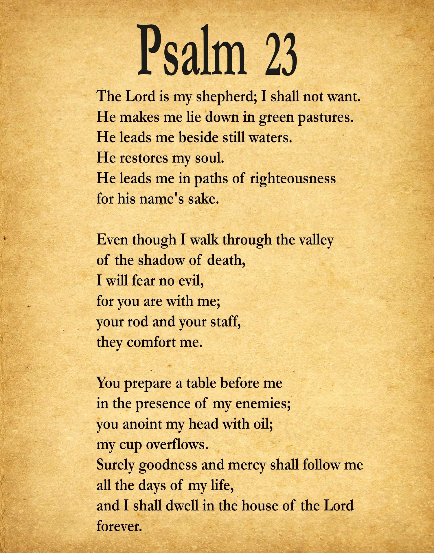 Amazon Psalm 23 Christian Wall Art Psalm 23 The Lord Is My 