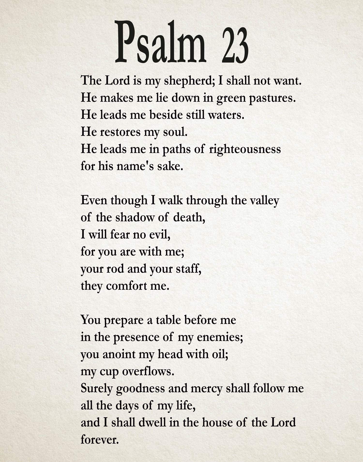 Amazon Psalm 23 Psalm 23 Print Psalm 23 Poster Bible Poster 