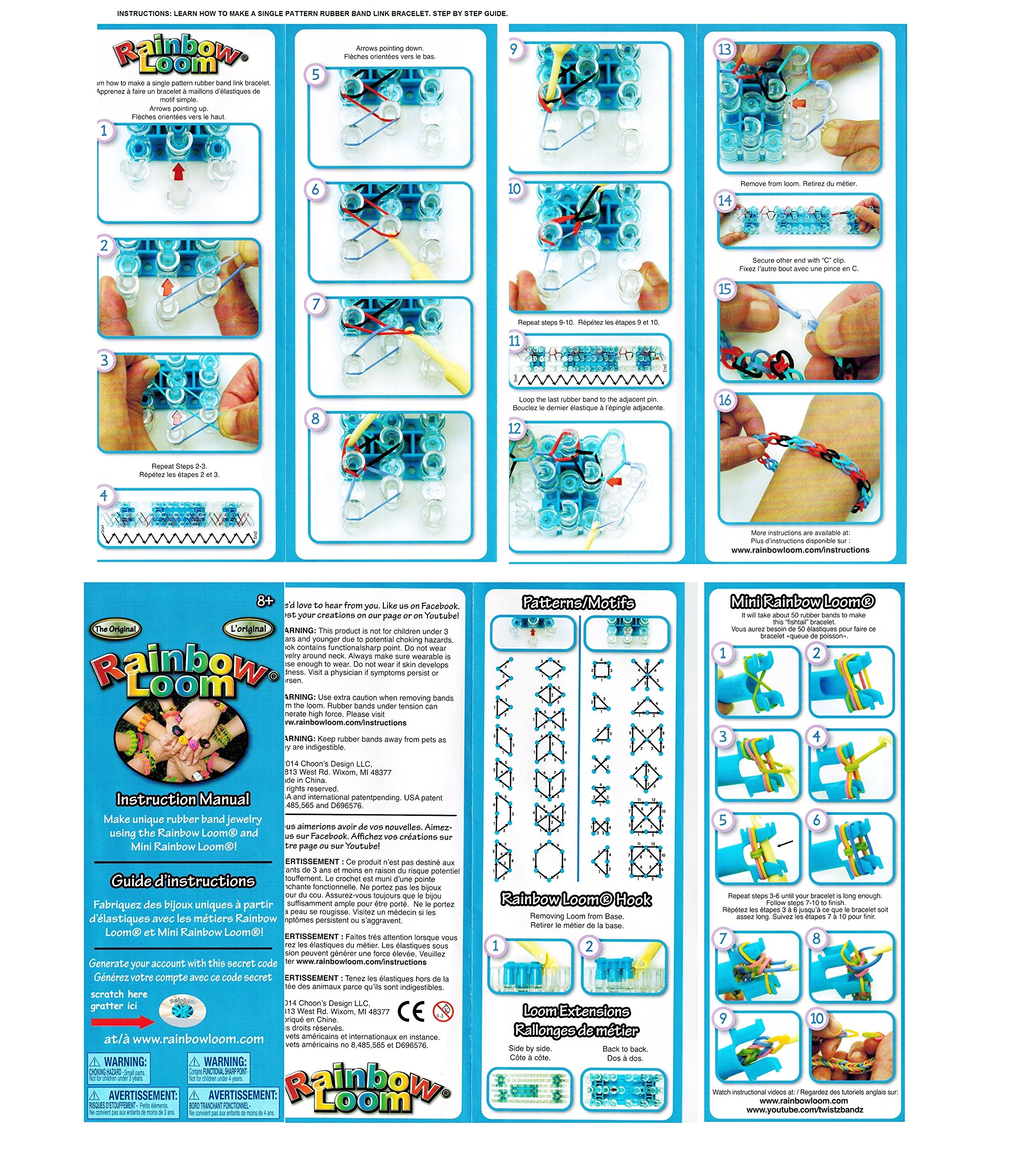 rainbow loom printable instructions