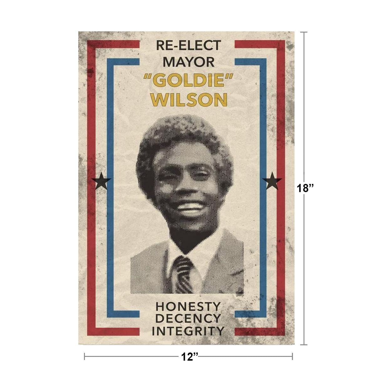 Amazon Re Elect Mayor Goldie Wilson Movie Cool Wall Art Print Poster 12x18 Posters U0026 Prints
