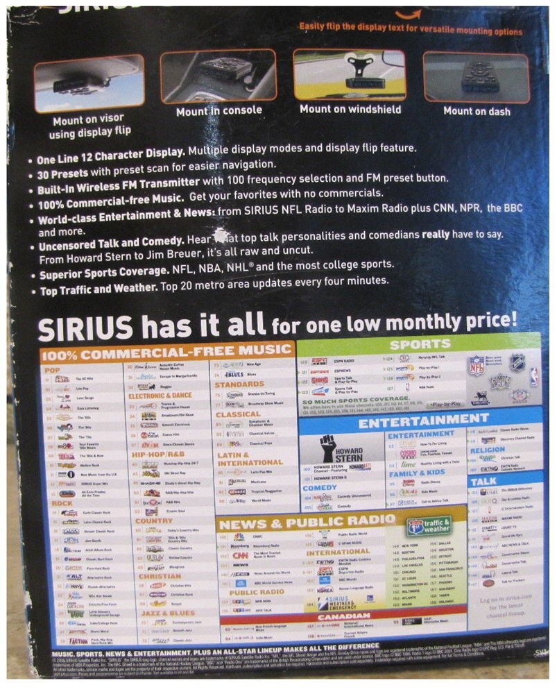 Amazon Sirius One SV1 Satellite Radio With Car Kit Electronics