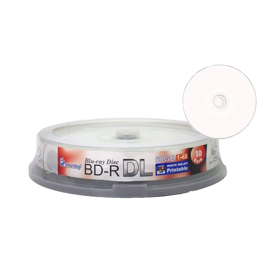 Amazon Smartbuy 50gb 6X Blu ray Bd r Dl Dual Layer Blank 