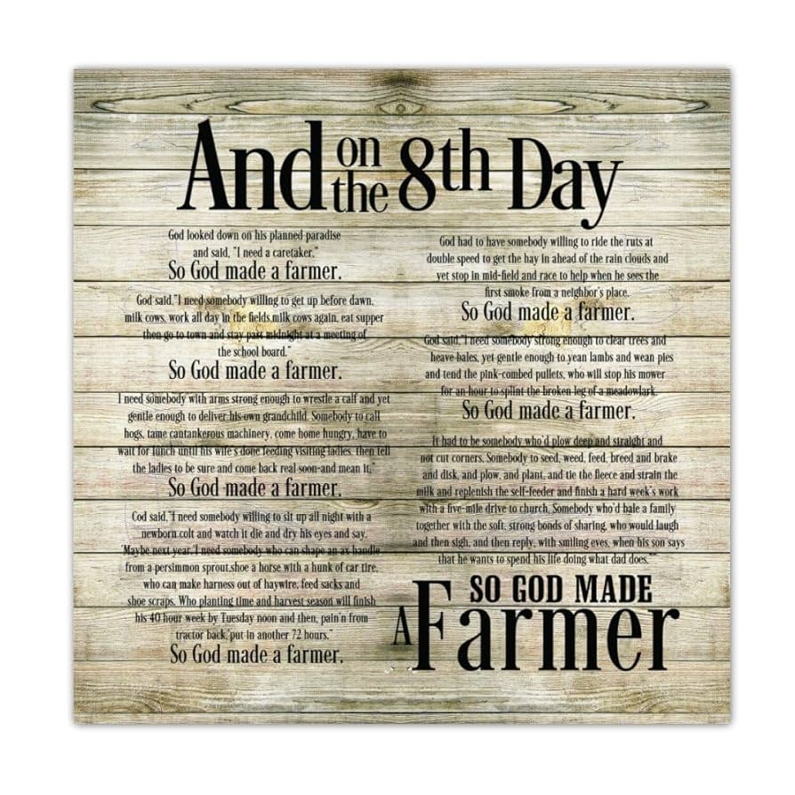 Amazon So God Made A Farmer 15x15 Wood Pallet Design Wall Art 