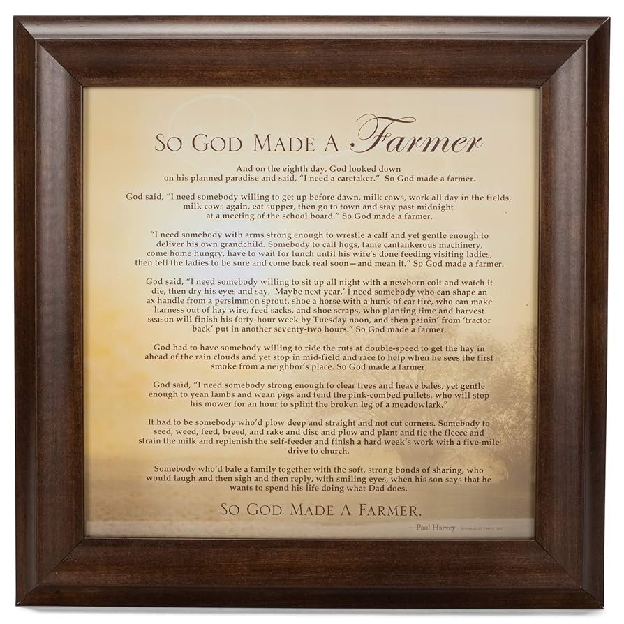 so god made a farmer printable poem