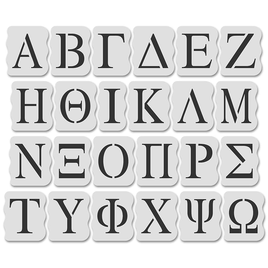 Amazon Stencil Stop Greek Letter Stencil Kit For Painting 