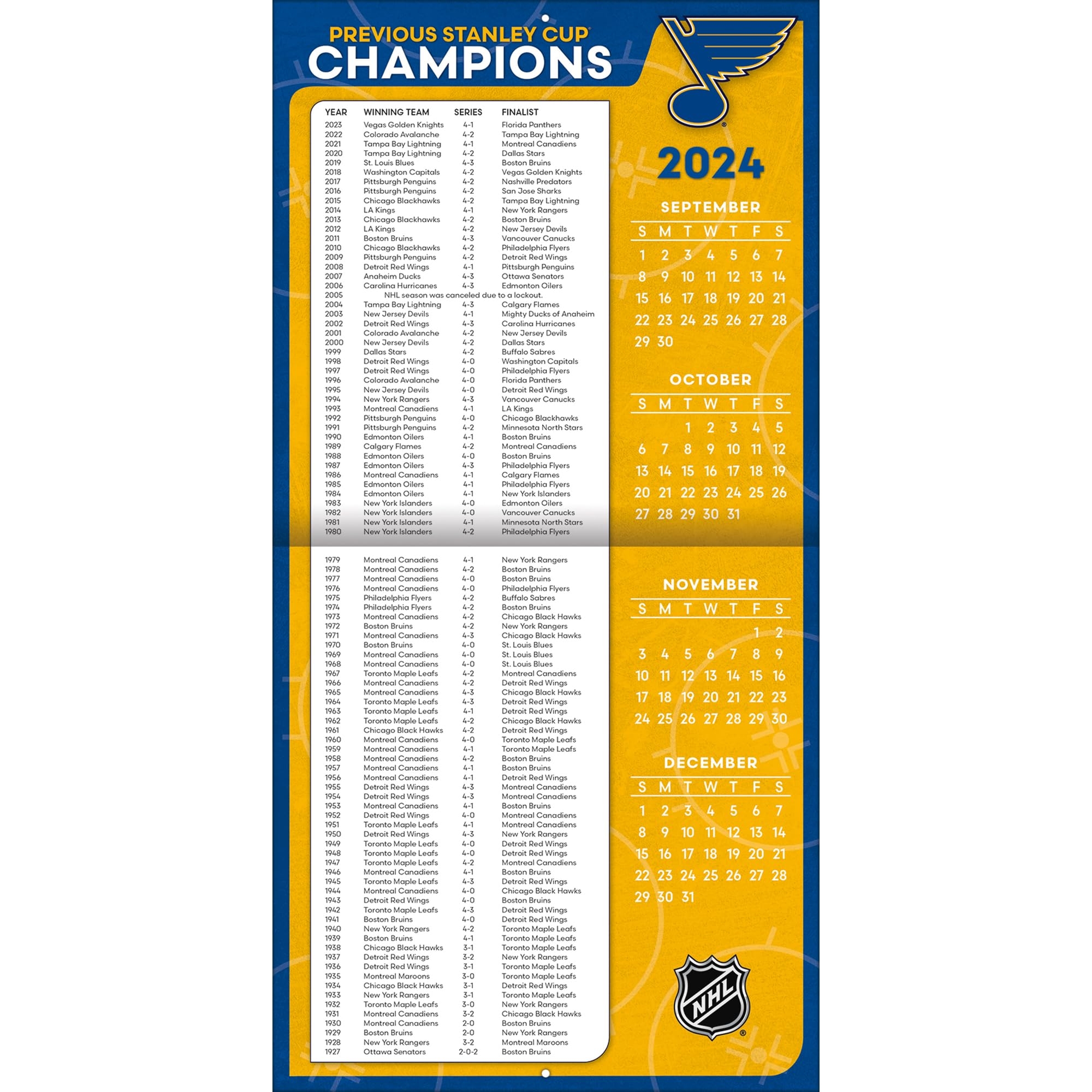 Amazon TURNER SPORTS St Louis Blues 2025 12x12 Team Wall Calendar 25998011955 Office Products