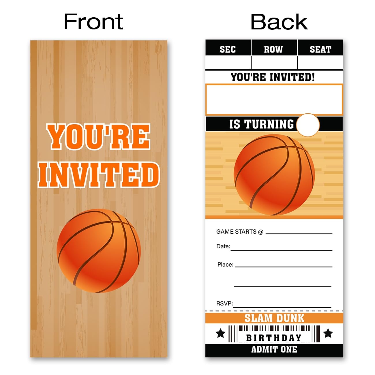 Amazon VAHATAN Basketball Birthday Party Invitations 20 Pack 