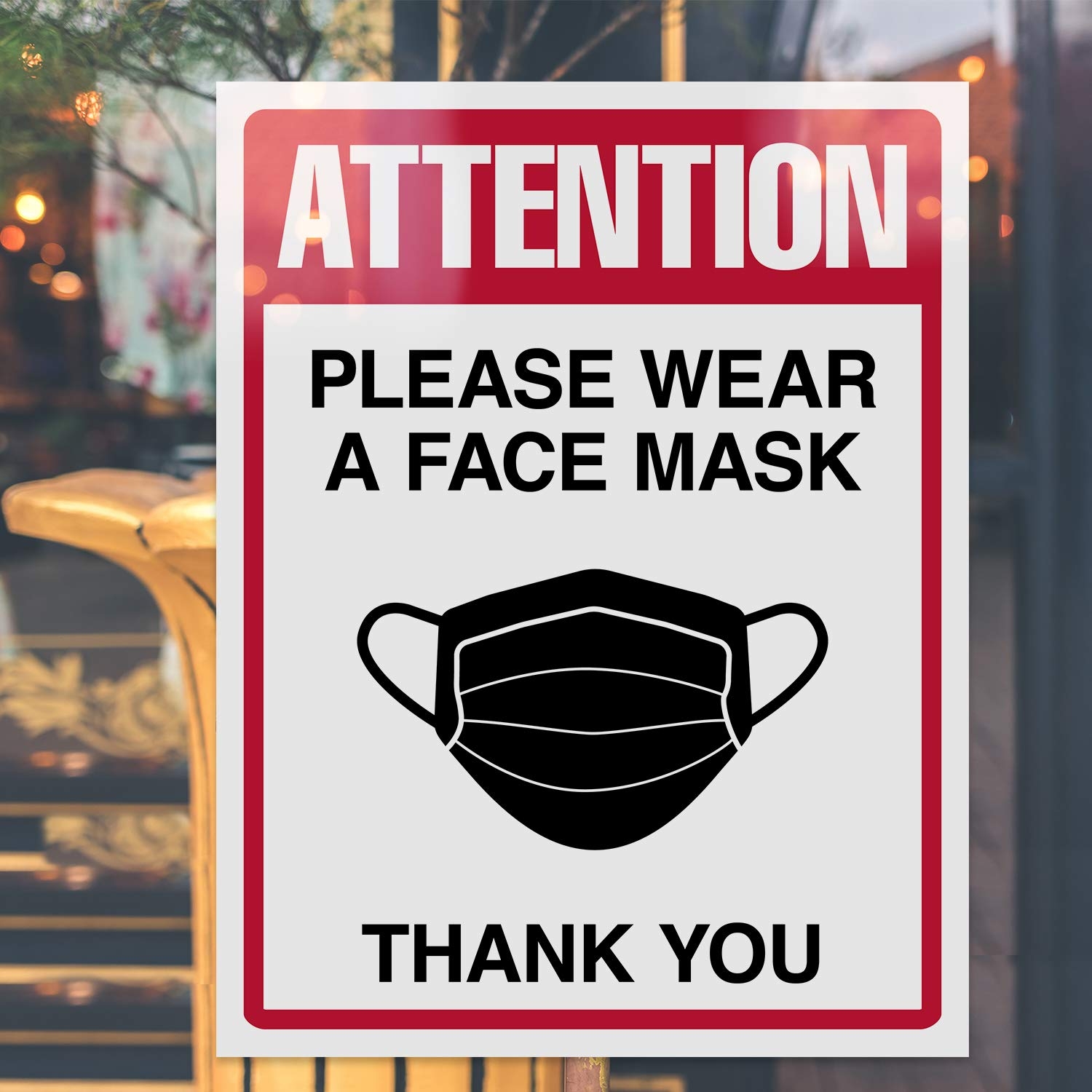 Amazon Wear A Face Mask Sign Bulk Weather Proof Water And 