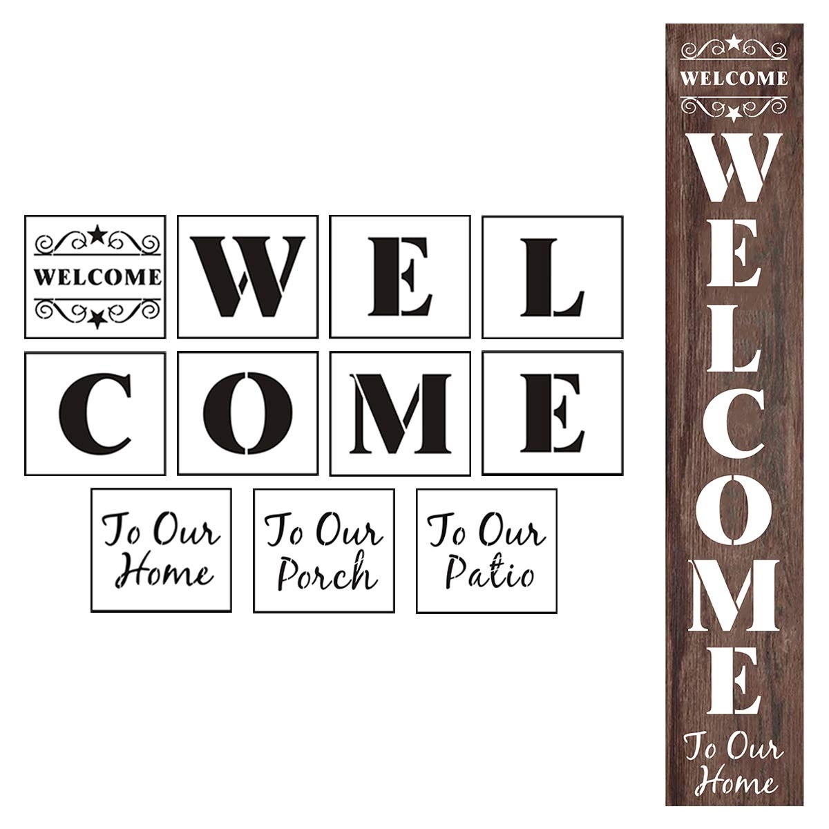 Amazon Welcome Stencils For Painting On Wood 11 Pack Large Amazon Welcome Stencils For Painting On Wood 11 Pack Large
