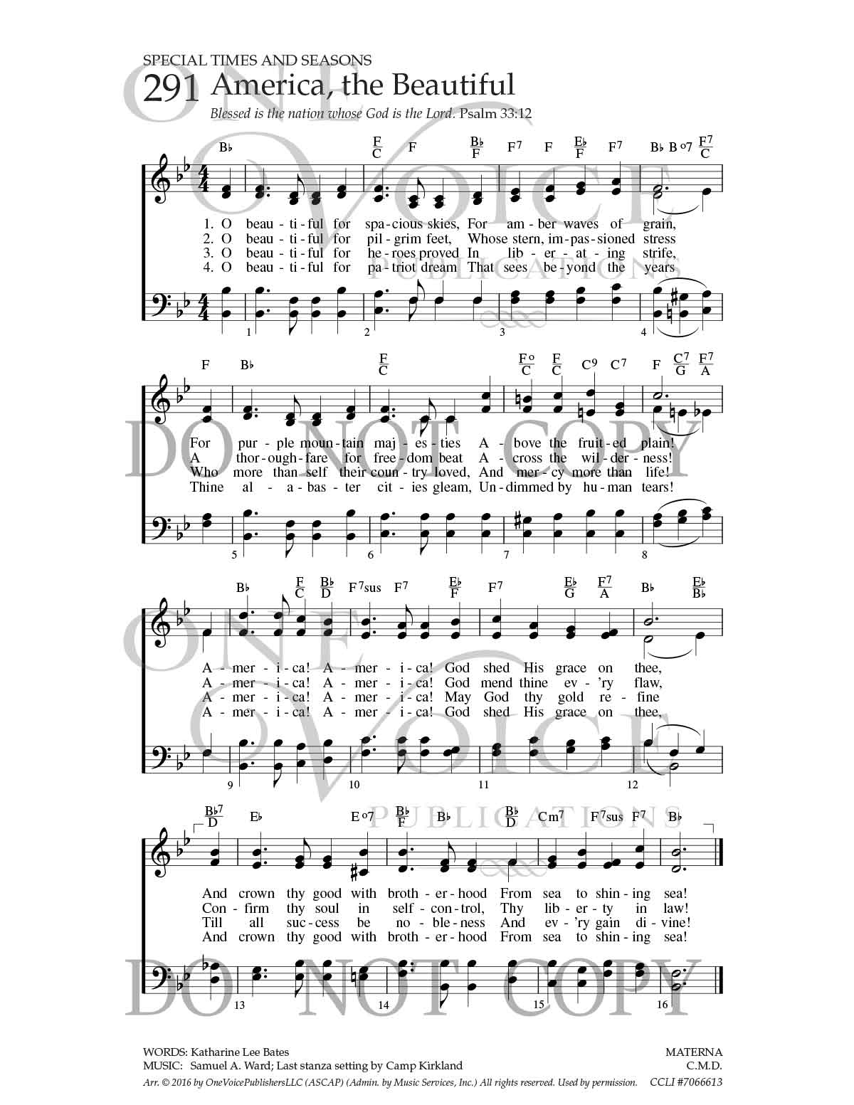 america the beautiful lyrics printable