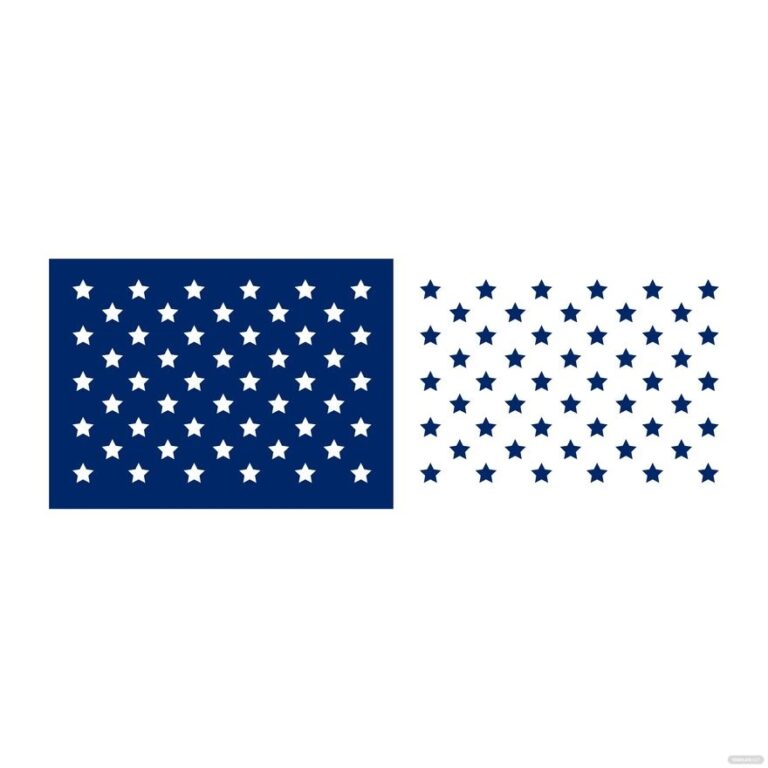 American Flag 50 Stars Vector In Illustrator SVG JPG EPS PNG Download Template