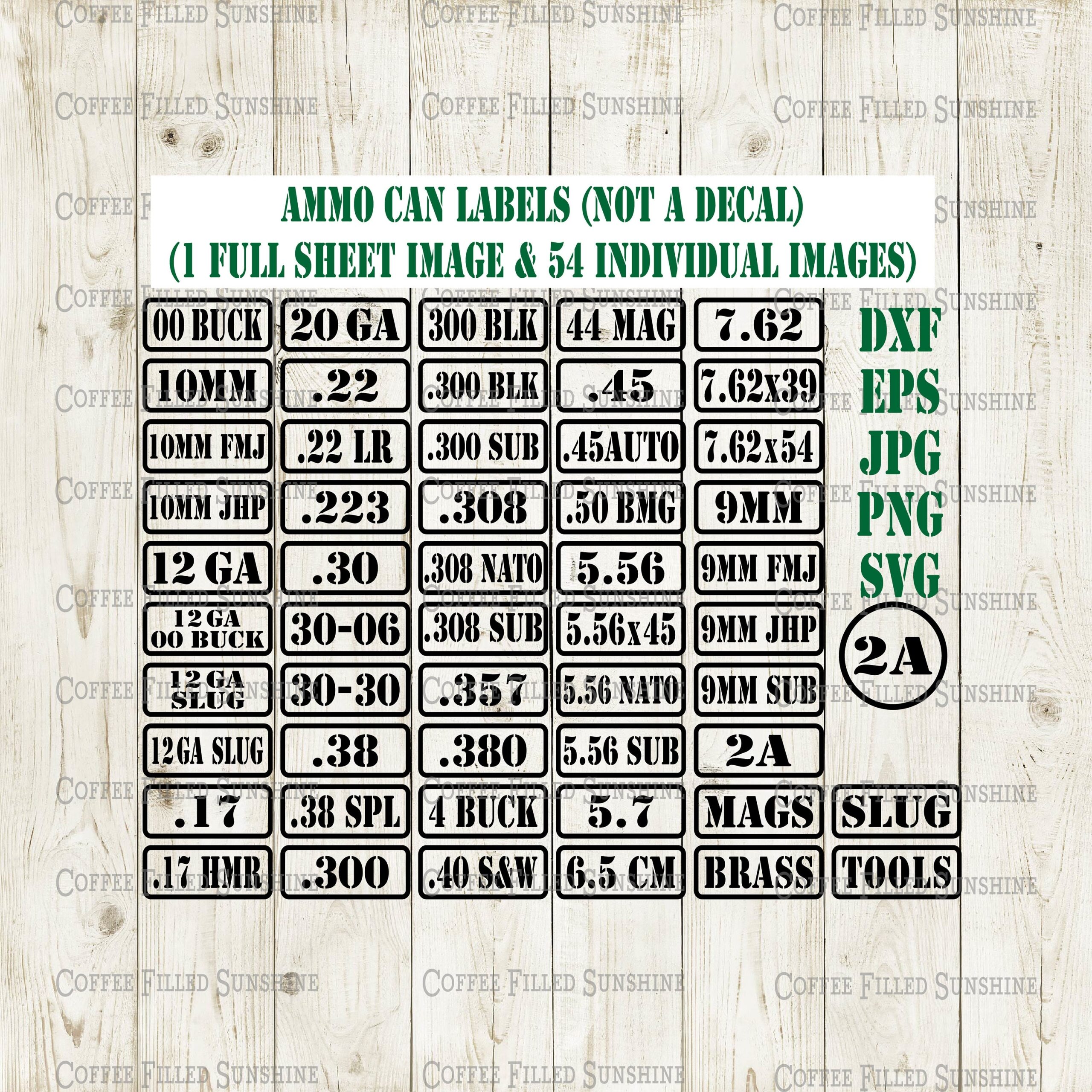 free printable ammo data sheets
