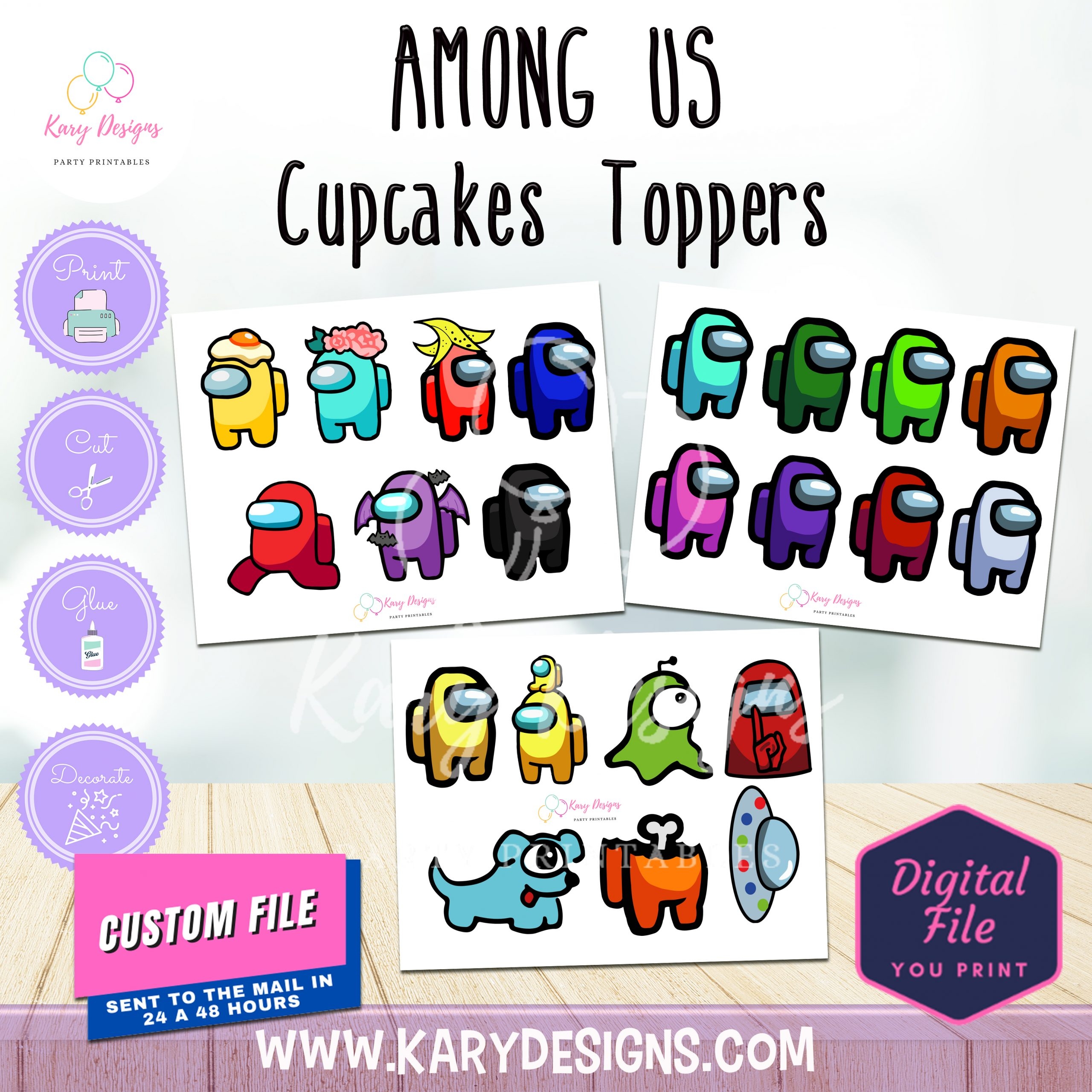 among us party printables