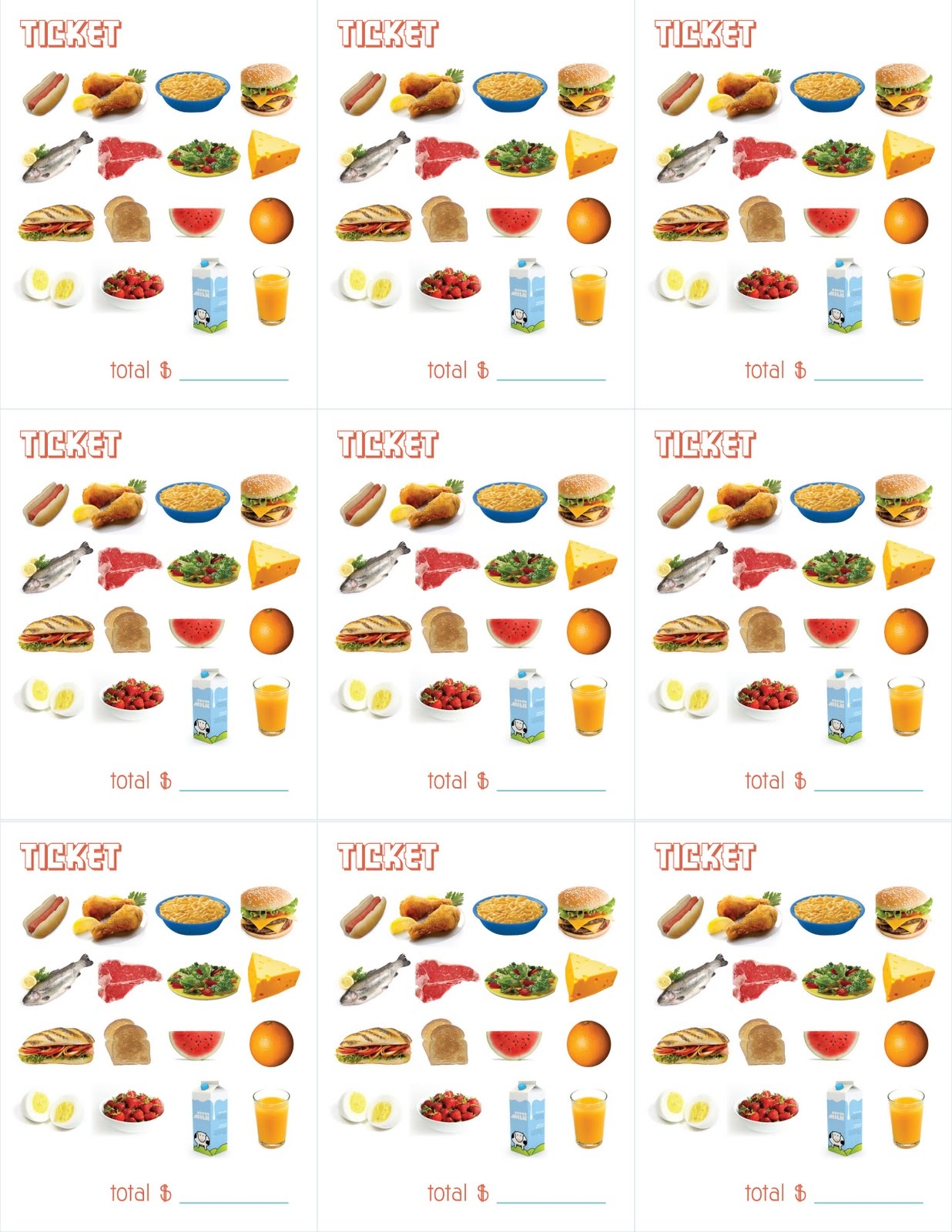 Amy J Delightful Blog PRINTABLE Menus For Playing Restaurant
