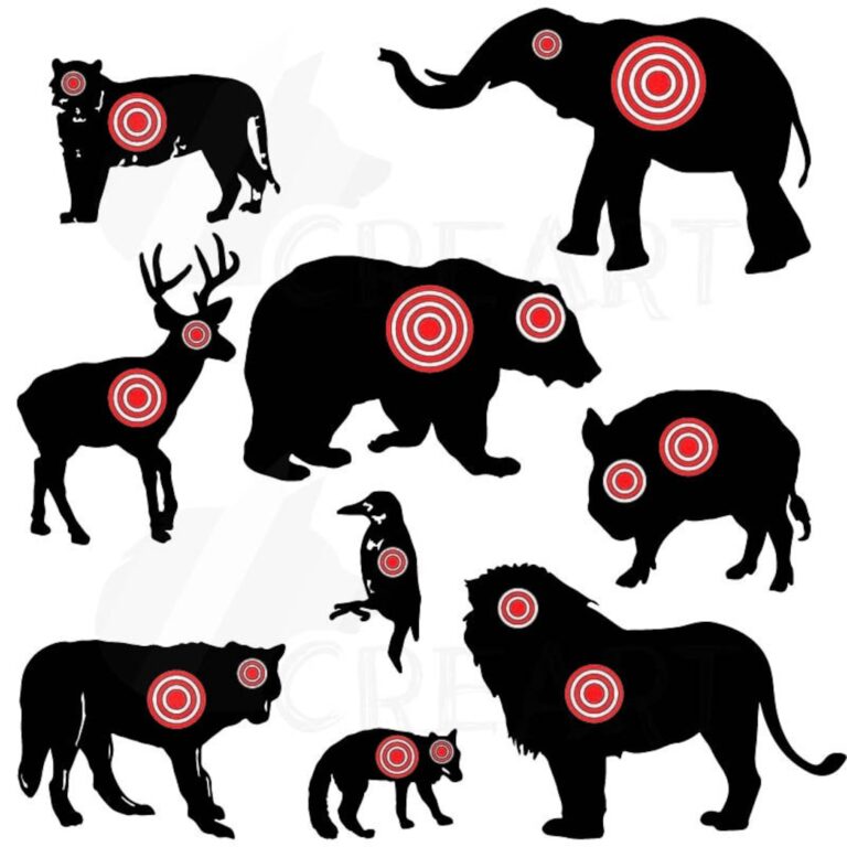 Animals Silhouette Shooting Target Clipart Pack With 10 Different Vector Silhouettes For Printing And Creating Targets Png Jpg Eps Dxf Etsy