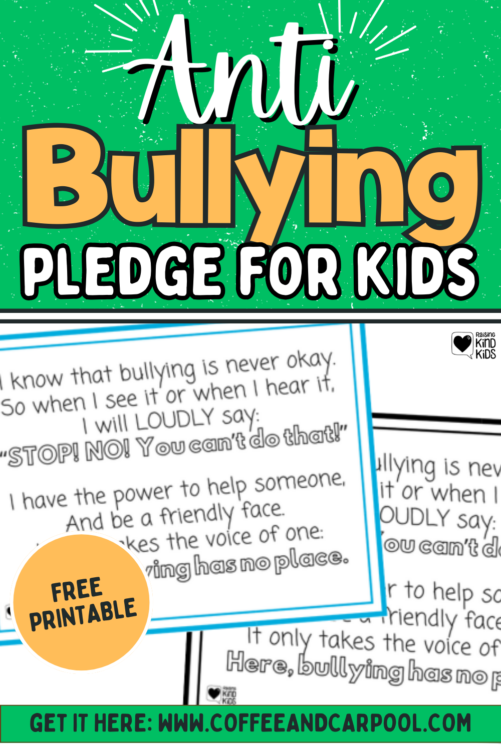 Anti Bullying Pledge For Students To Help End Bullying