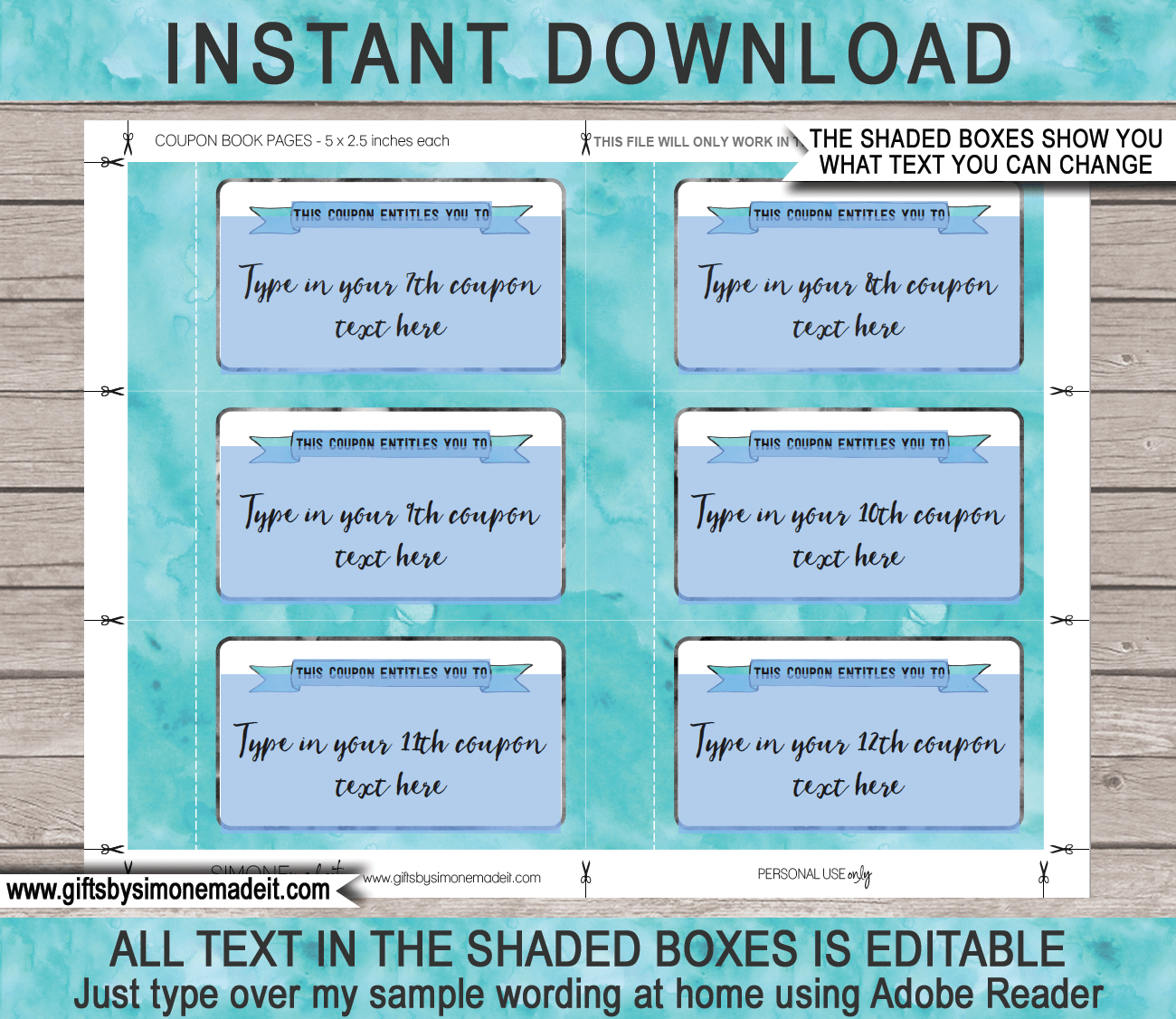 Any Occasion Coupon Book