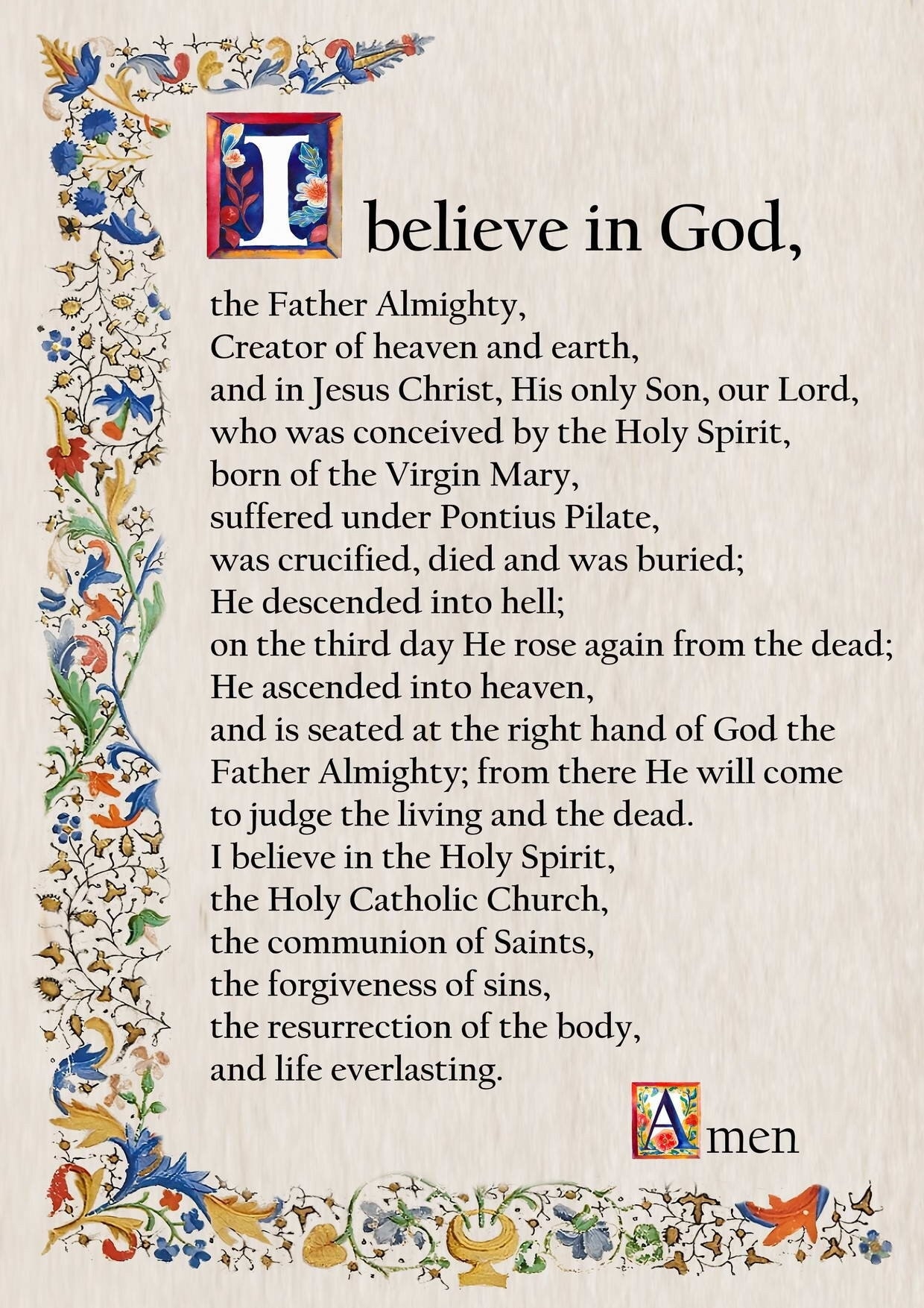 Apostles Creed Prayer Catholic Prayer Card Printable A4 Wall Art Christian Decor Popular Catholic Prayers Traditional Prayer Cards Etsy Canada Apostles Creed Prayer Catholic Prayer Card Printable A4 Wall Art Christian Decor Popular Catholic Prayers Traditional Prayer Cards Etsy Canada