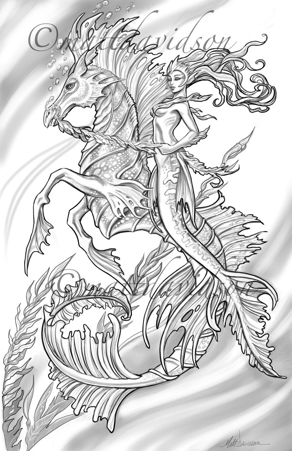 Aquilla And Her Steed Morceffyl Seahorse And Mermaid Coloring Pages Adult Coloring Fantasy Coloring Printable Digital Download Etsy Sweden