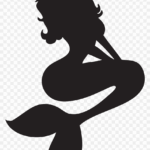 Ariel Silhouette Stencil The Little Mermaid Free Printable 