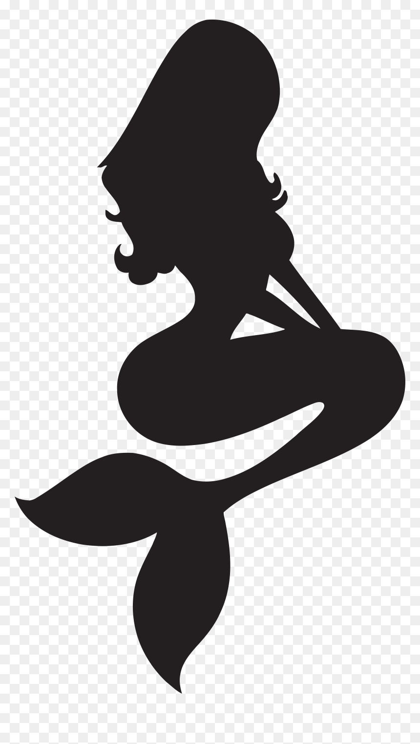 Ariel Silhouette Stencil The Little Mermaid Free Printable 