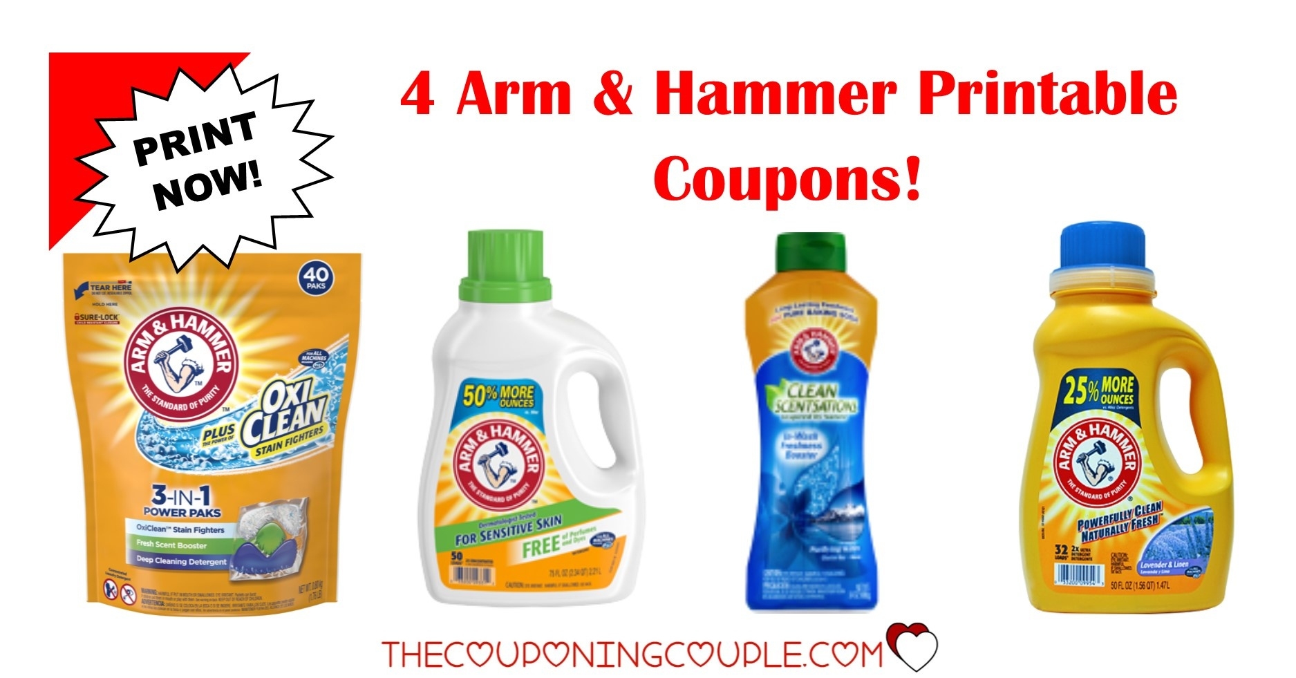 Arm U0026 Hammer Laundry Detergent Printable Coupons