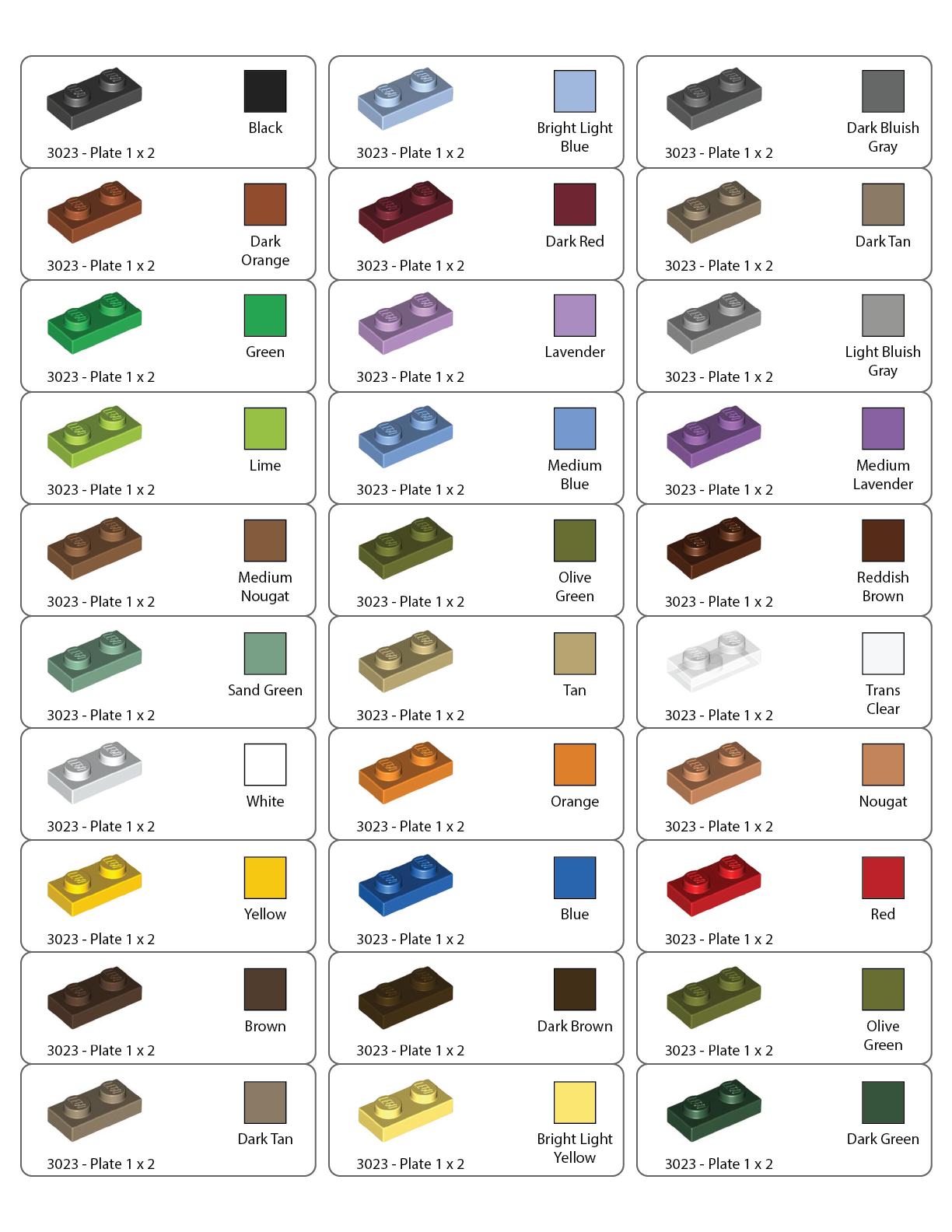 Avery Labels For Piece Color Sorting General LEGO Discussion Worksheets Library