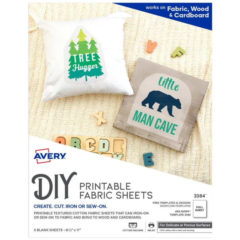 Avery Printable Fabric Sheets 8 5