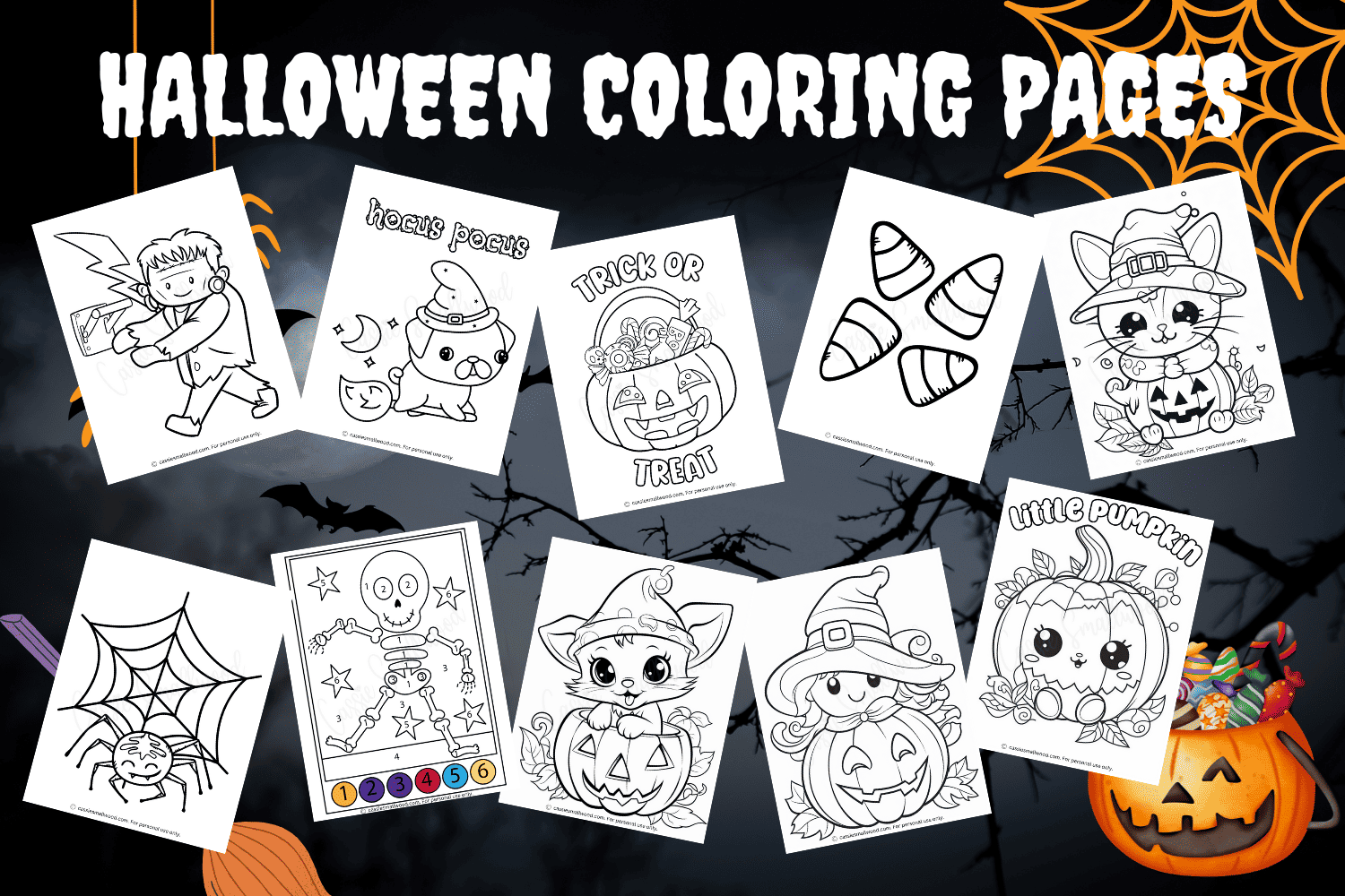 printable halloween coloring book