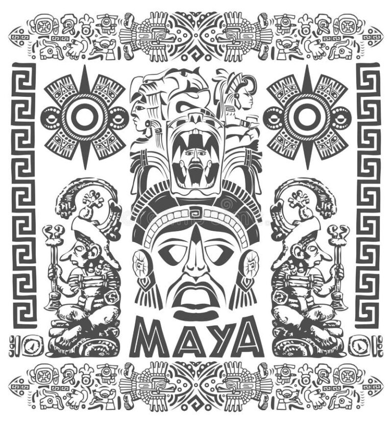 Aztec Tattoo Stock Illustrations 23 776 Aztec Tattoo Stock 