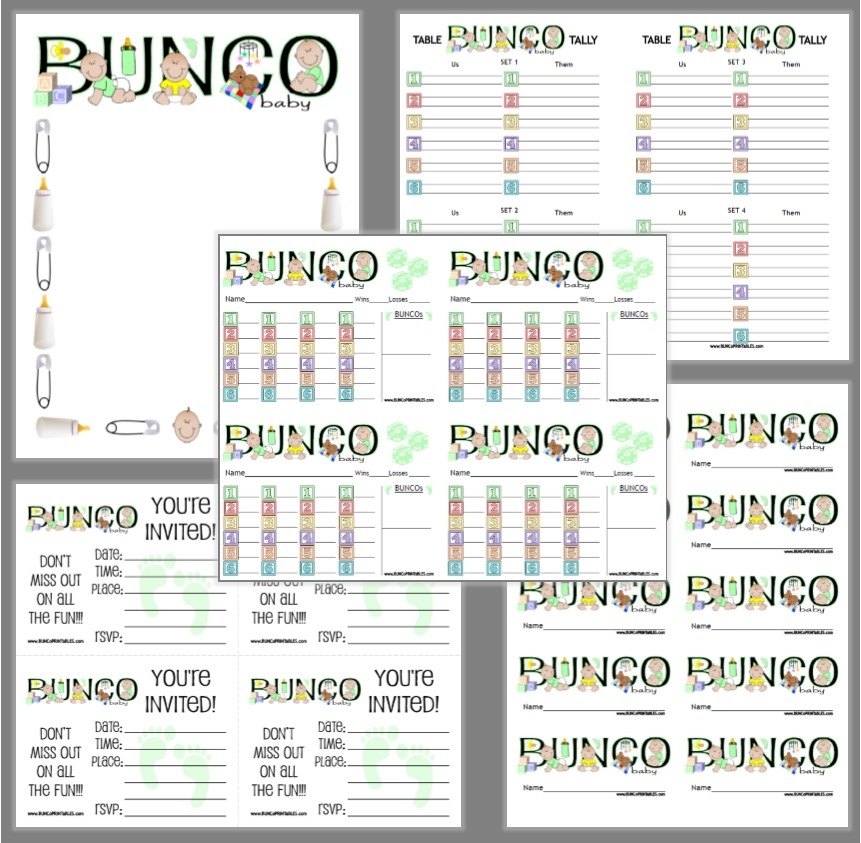free printable fall bunco score sheets