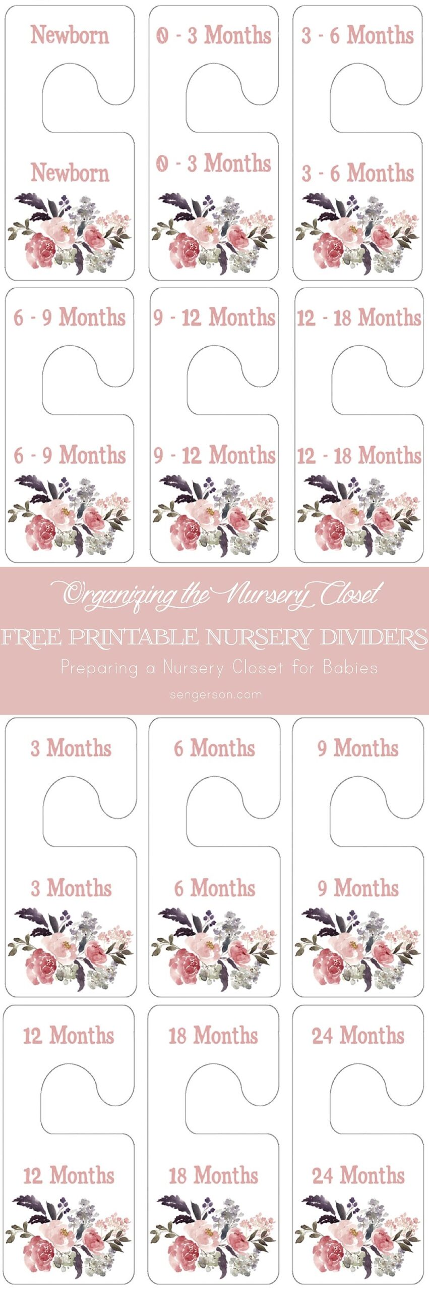 Baby Closet Dividers Printable