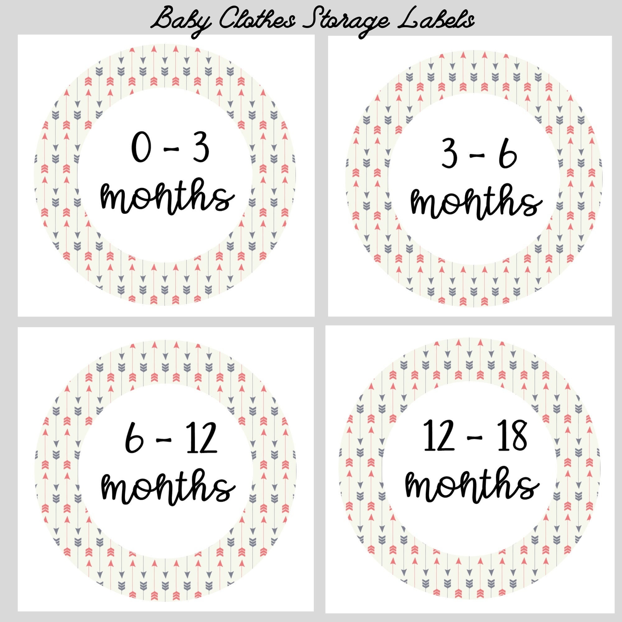 Baby Clothes Organization Nursery Organization Storage Labels Printable Baby Organization Nursery Storage Etsy