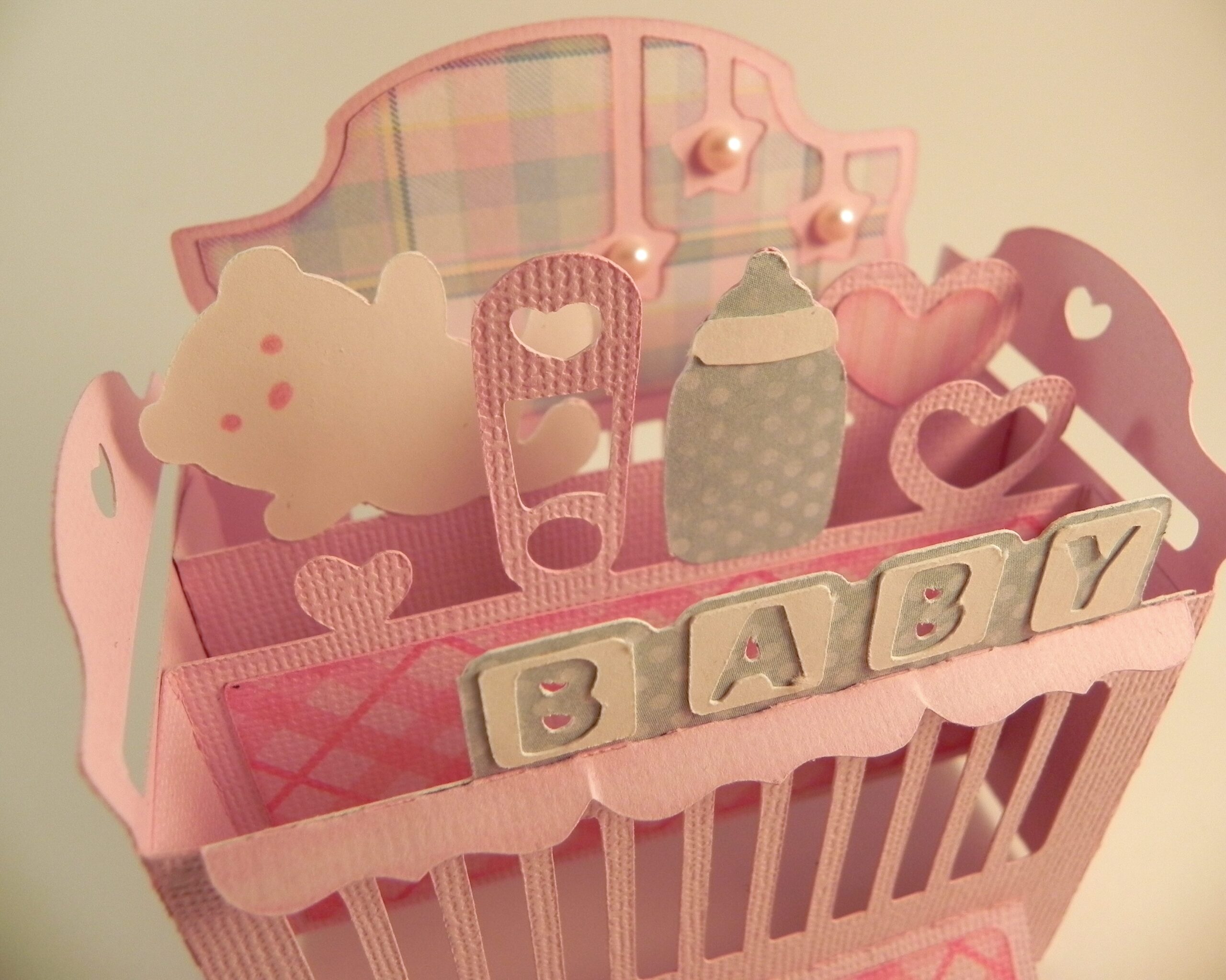 Baby Crib Box Card I Played With Paper Today 