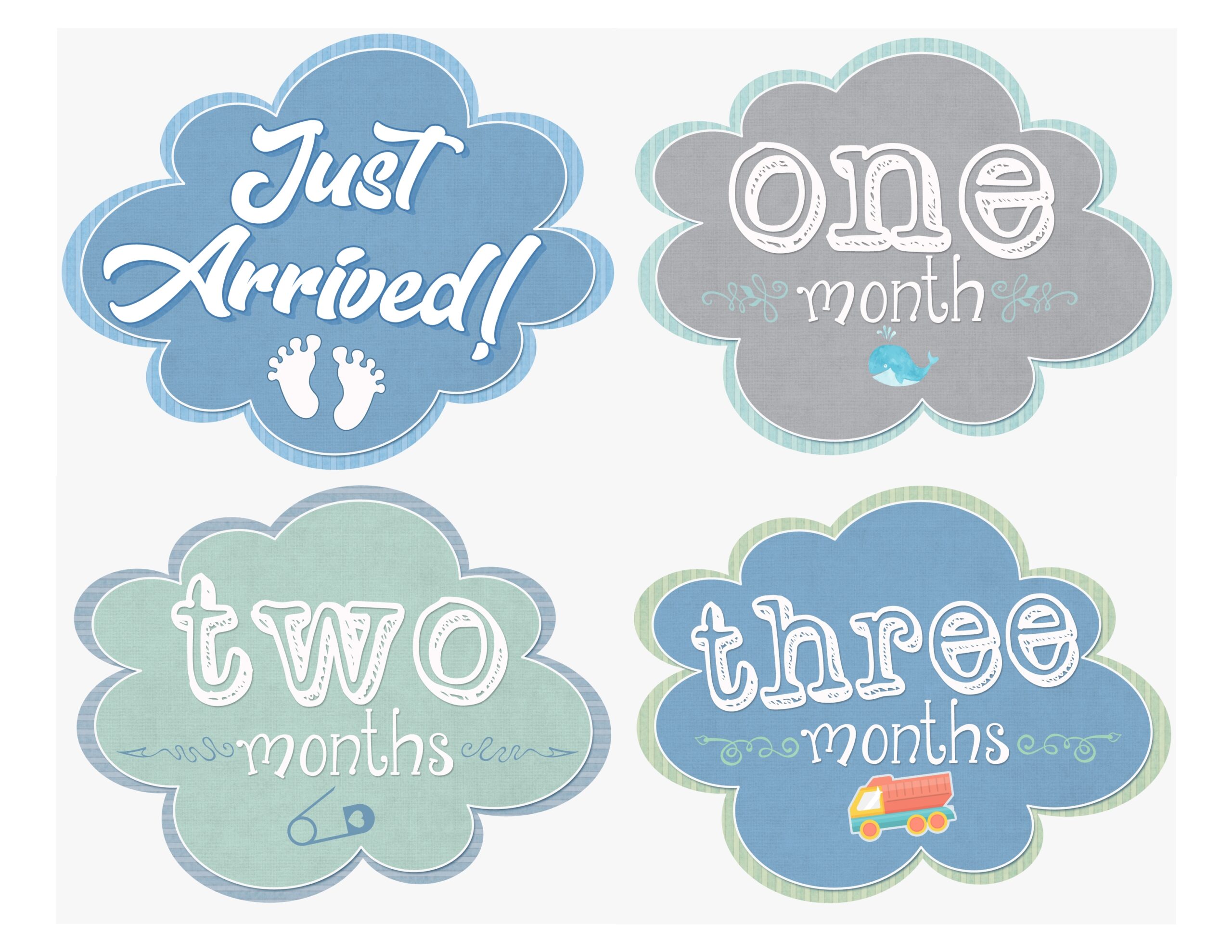 Baby Month Stickers Boys Cloud 9 Studios Wesley Chapel Florida