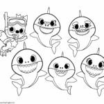 Baby Shark Coloring Pages For Free Artsy Pretty Colors